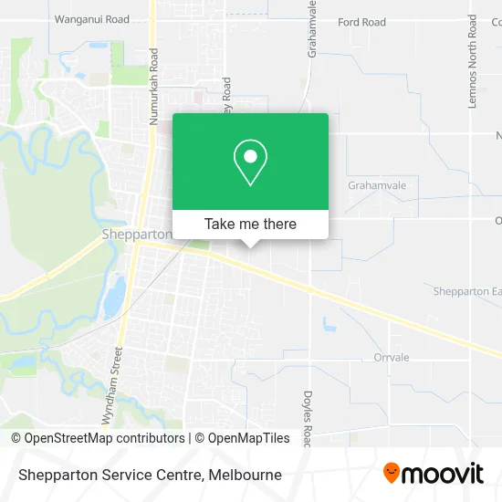 Mapa Shepparton Service Centre