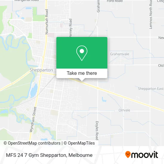 MFS 24 7 Gym Shepparton map