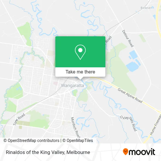 Rinaldos of the King Valley map