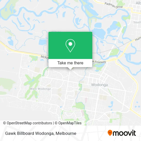 Gawk Billboard Wodonga map