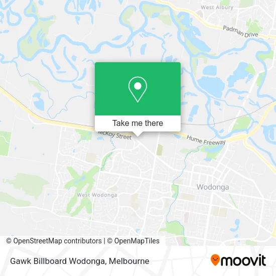 Gawk Billboard Wodonga map