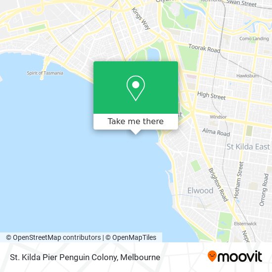 Mapa St. Kilda Pier Penguin Colony