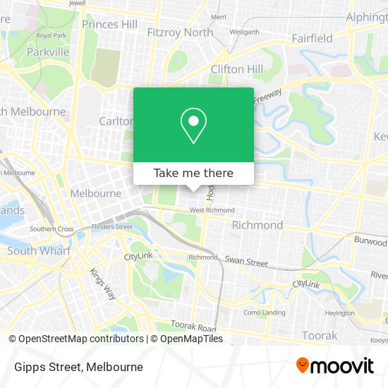 Gipps Street map