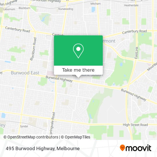 495 Burwood Highway map