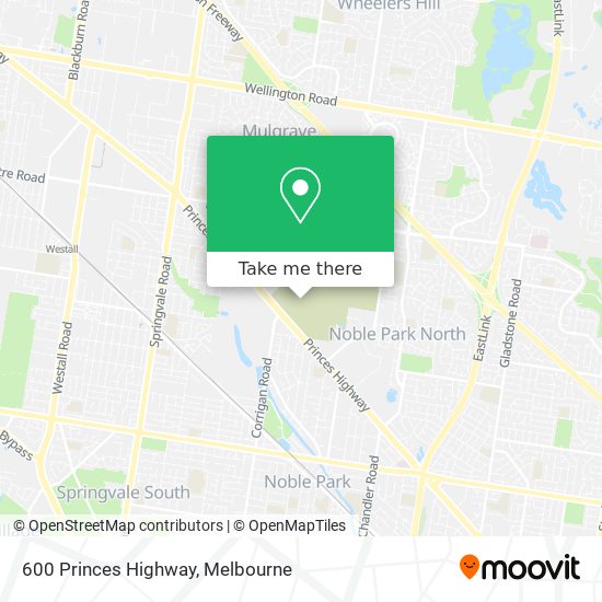 Mapa 600 Princes Highway