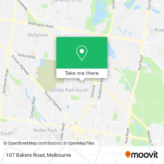 107 Bakers Road map