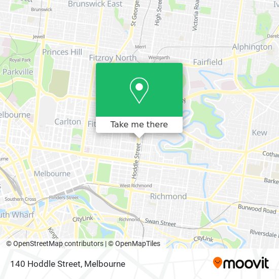 140 Hoddle Street map