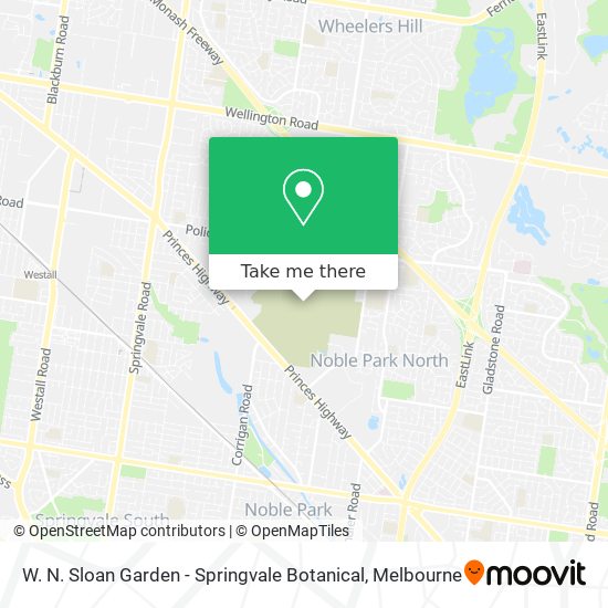 W. N. Sloan Garden - Springvale Botanical map