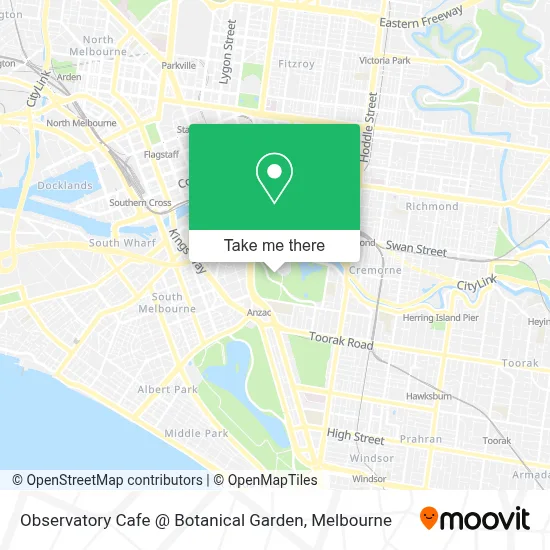 Mapa Observatory Cafe @ Botanical Garden
