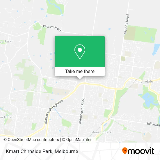 Mapa Kmart Chirnside Park