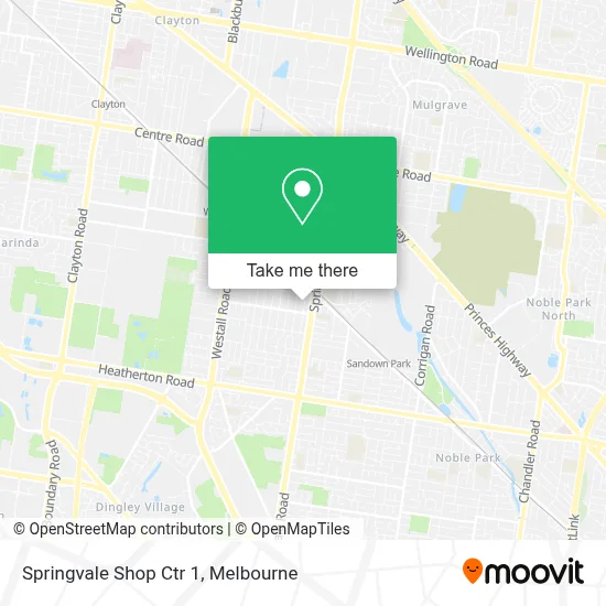 Mapa Springvale Shop Ctr 1