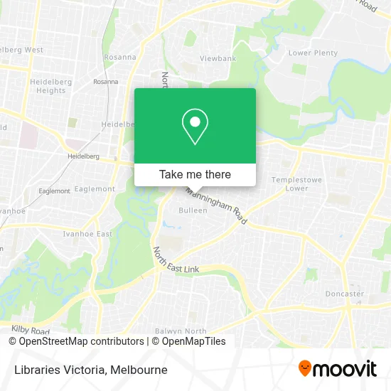 Mapa Libraries Victoria