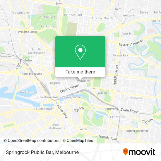 Mapa Springrock Public Bar