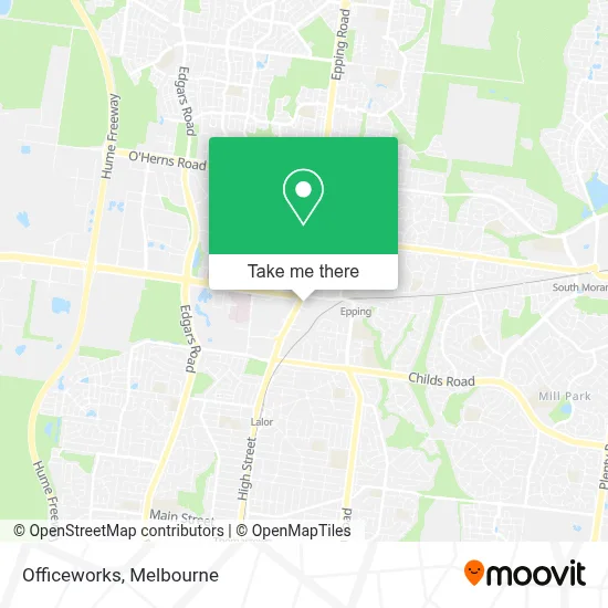 Mapa Officeworks