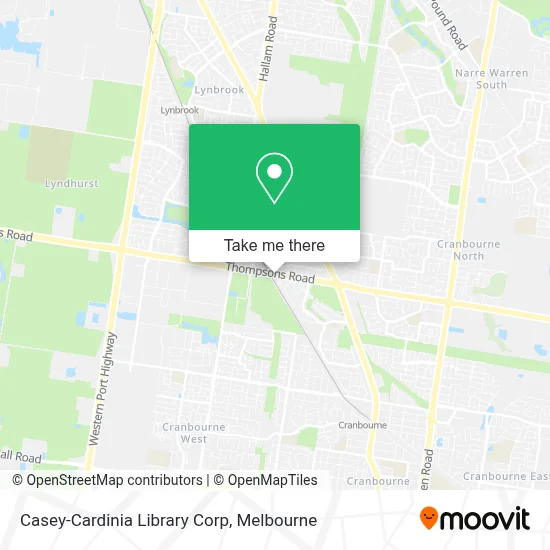 Mapa Casey-Cardinia Library Corp