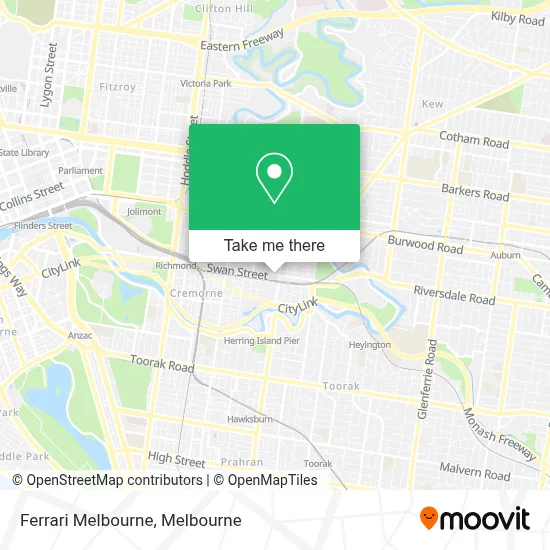 Mapa Ferrari Melbourne