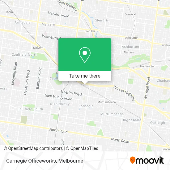Mapa Carnegie Officeworks