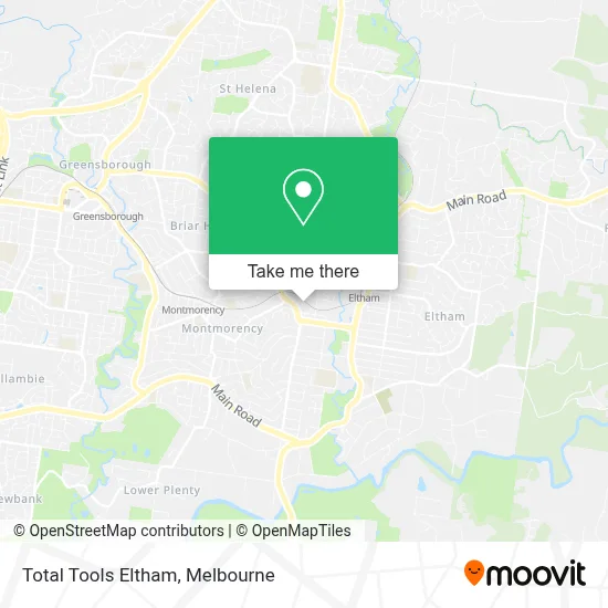 Mapa Total Tools Eltham