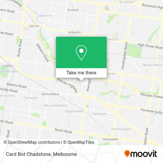 Card Bot Chadstone map