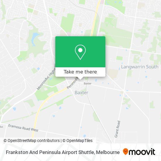 Frankston And Peninsula Airport Shuttle map