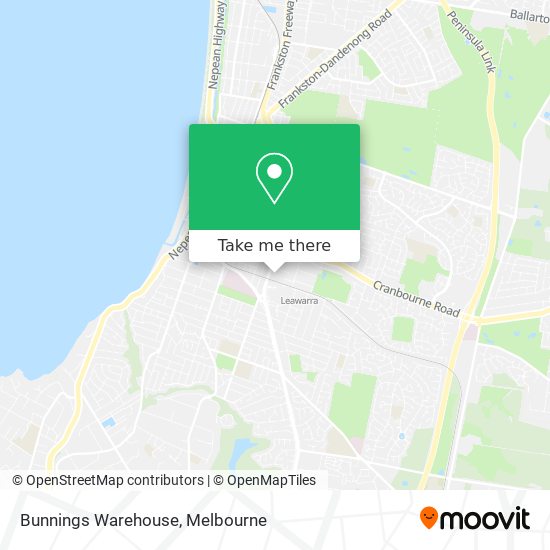 Bunnings Warehouse map