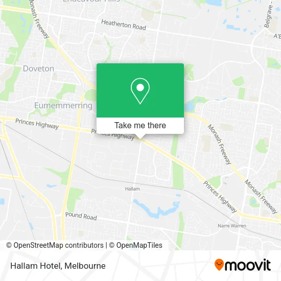 Hallam Hotel map