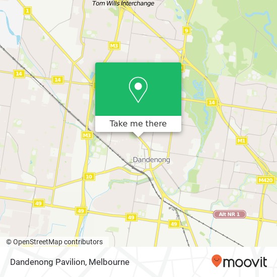 Dandenong Pavilion map