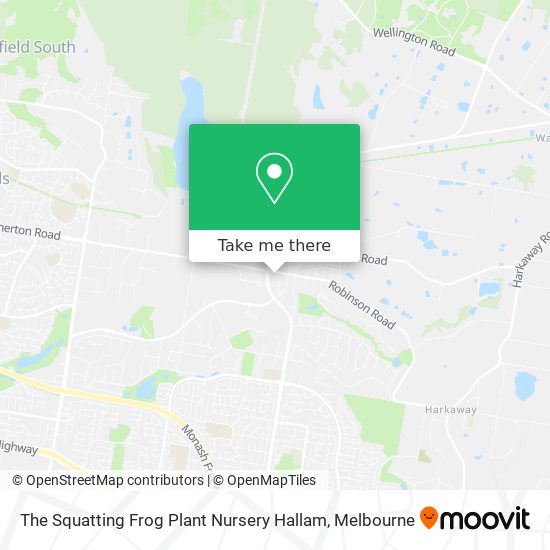 The Squatting Frog Plant Nursery Hallam map