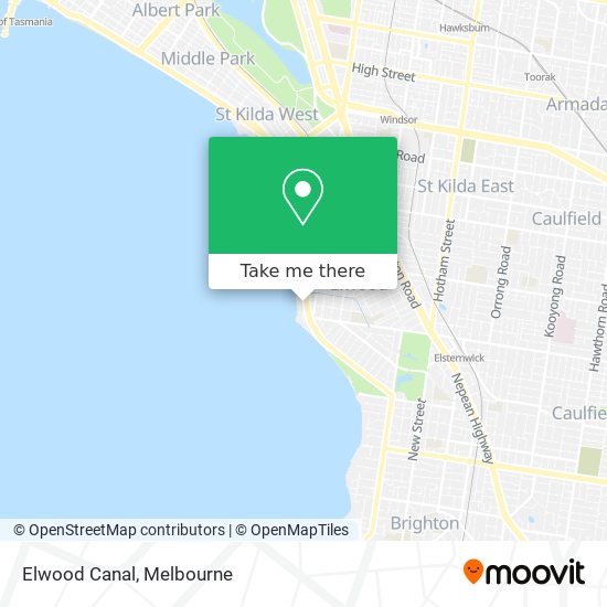 Mapa Elwood Canal