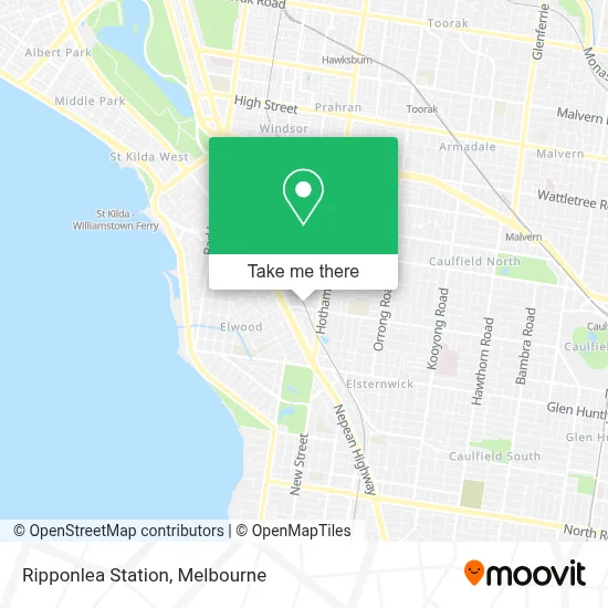 Mapa Ripponlea Station