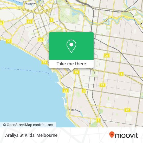 Mapa Araliya St Kilda