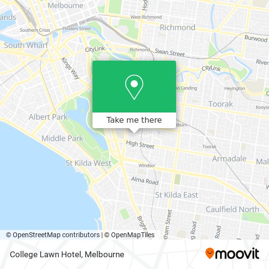 College Lawn Hotel map