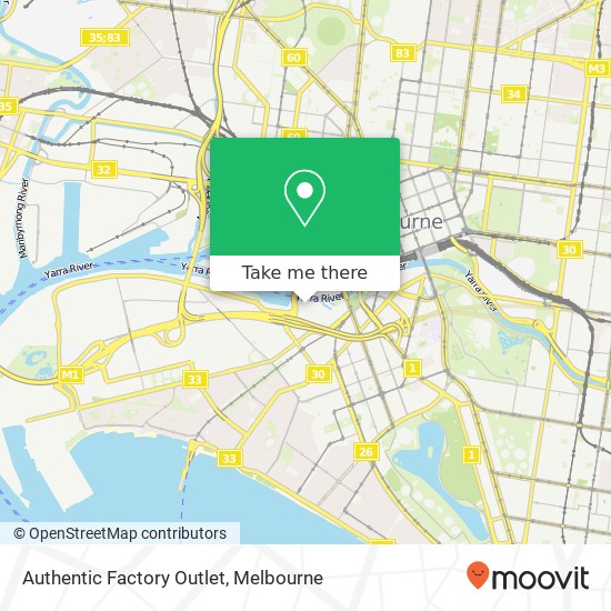 Authentic Factory Outlet map