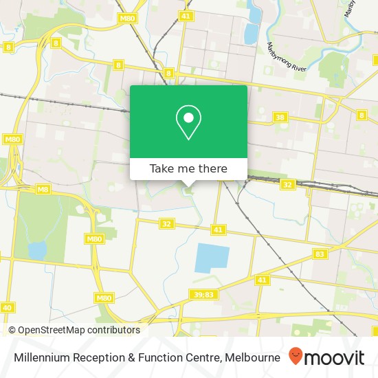 Mapa Millennium Reception & Function Centre
