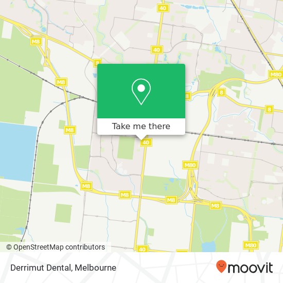Mapa Derrimut Dental