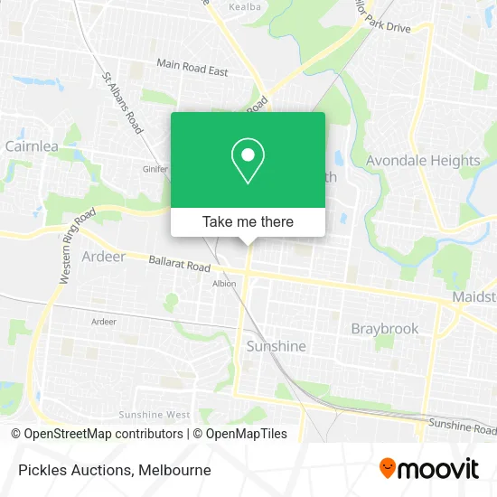 Pickles Auctions map