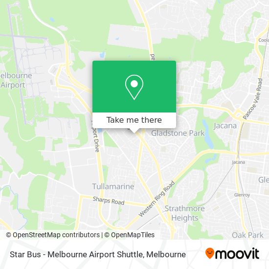 Star Bus - Melbourne Airport Shuttle map