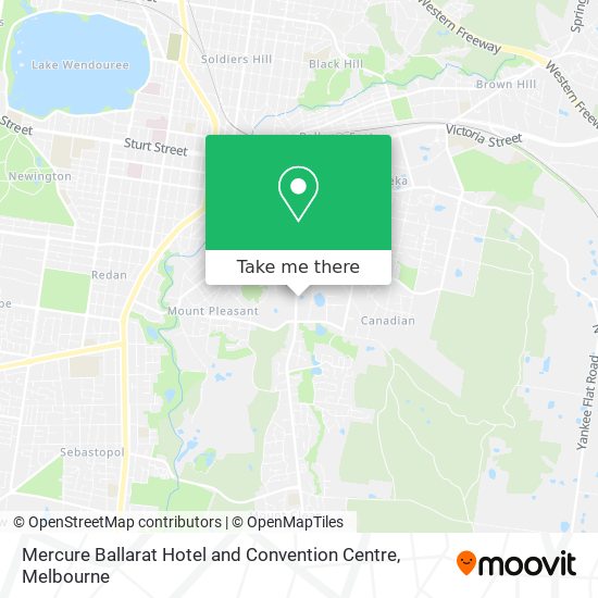 Mapa Mercure Ballarat Hotel and Convention Centre