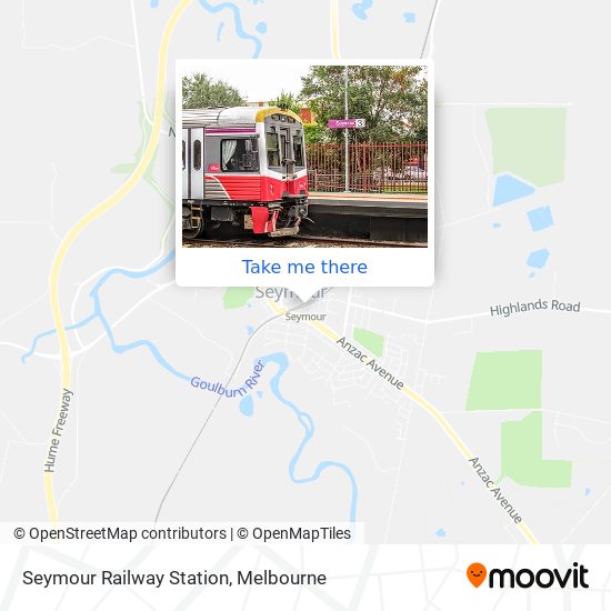 Mapa Seymour Railway Station