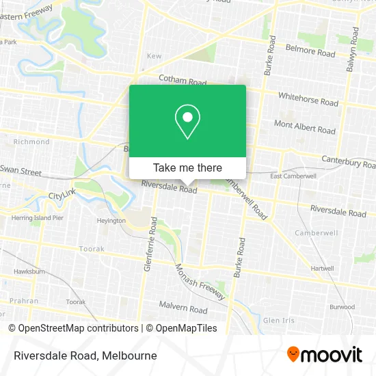 Mapa Riversdale Road