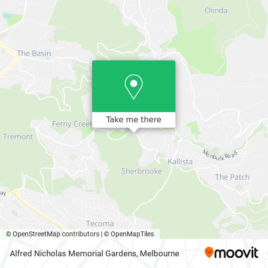 Alfred Nicholas Memorial Gardens map