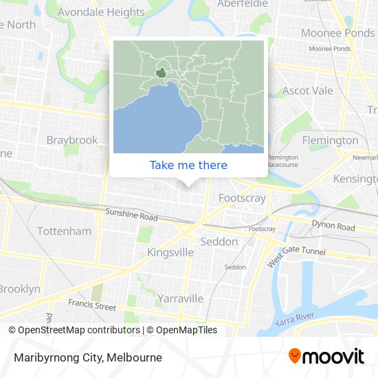 Mapa Maribyrnong City