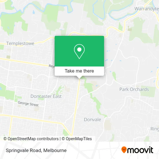 Mapa Springvale Road