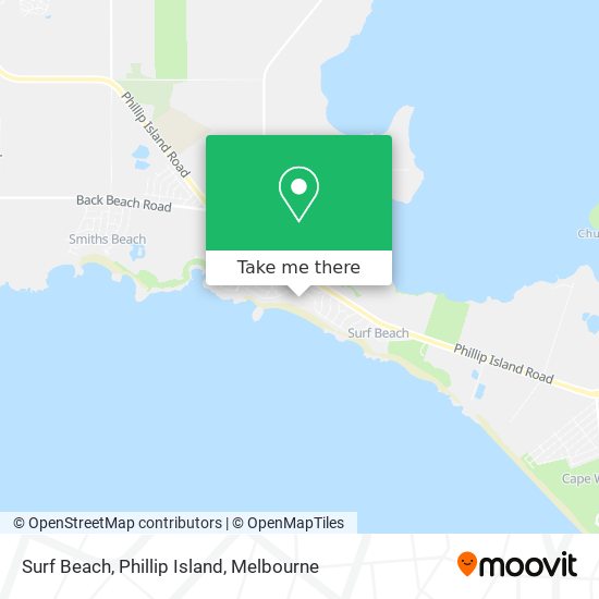 Surf Beach, Phillip Island map
