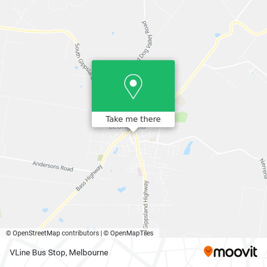 VLine Bus Stop map