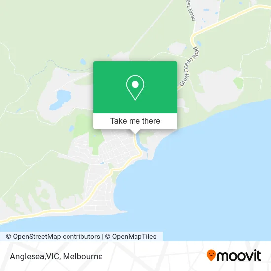 Mapa Anglesea,VIC