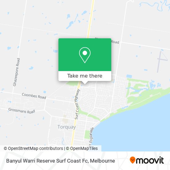 Banyul Warri Reserve Surf Coast Fc map