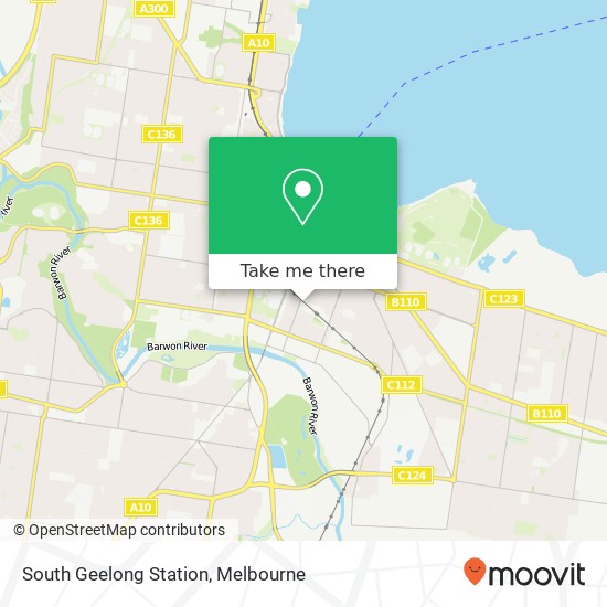 Mapa South Geelong Station
