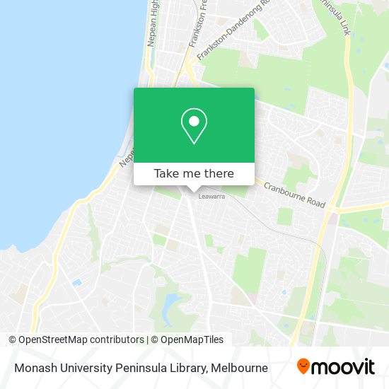 Mapa Monash University Peninsula Library