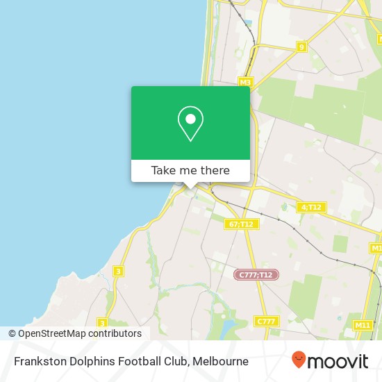 Frankston Dolphins Football Club map